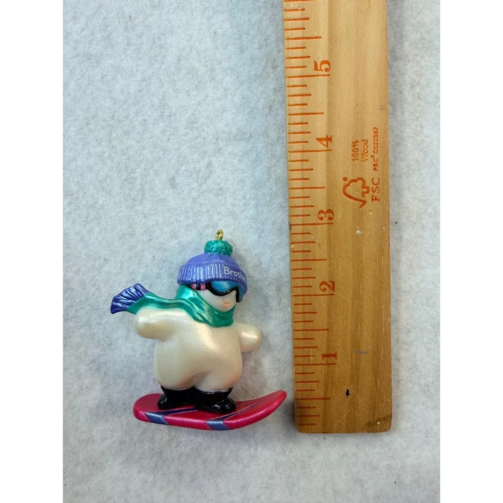 Hallmark Keepsake Ornament 1995 Brother Snowboarding Snowman Vintage QX5679